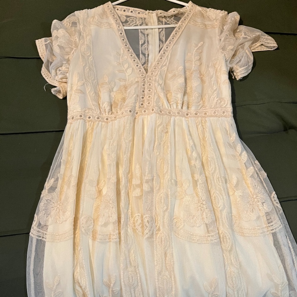 Ivory lace dress